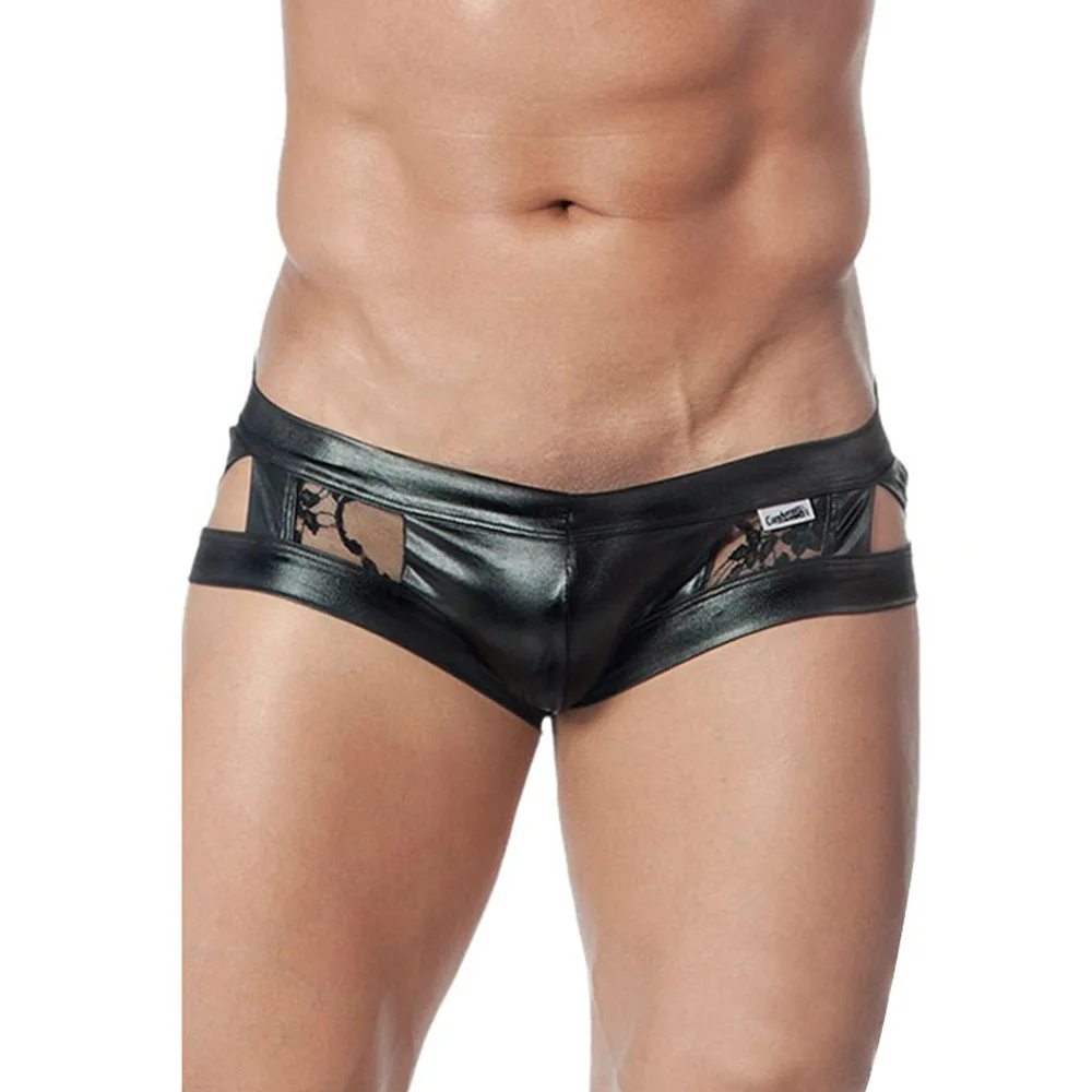 S - XXL Excellent Black Male Sexy Elastic Faux Leather Latex Boxer Short Underwear Low Waist Gay Men Jockstrap Panties Lingerie
S - XXL Excellent Black Male Sexy Elastic Faux Leather Latex Boxer Short Underwear Low Waist Gay Men Jockstrap Panties Lingerie