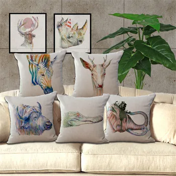 ZXZXOON Decorative Colorful animals Cushion Cover Zebra elephant deer pattern Pillow case Square Pillow Covers Home Textile
ZXZXOON Decorative Colorful animals Cushion Cover Zebra elephant deer pattern Pillow case Square Pillow Covers Home Textile
