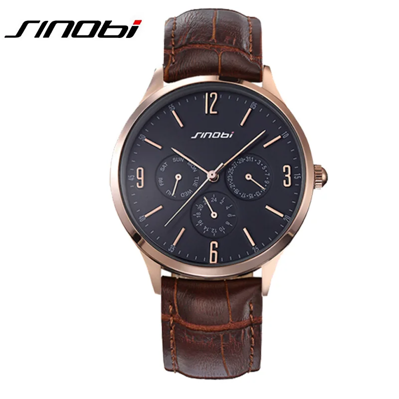 2017 SINOBI Top Brand Luxury Watches Men 3 Dial 6 Hands Date Day Quartz Watch Waterproof Ultra Slim Watches For Men PU Leather
2017 SINOBI Top Brand Luxury Watches Men 3 Dial 6 Hands Date Day Quartz Watch Waterproof Ultra Slim Watches For Men PU Leather