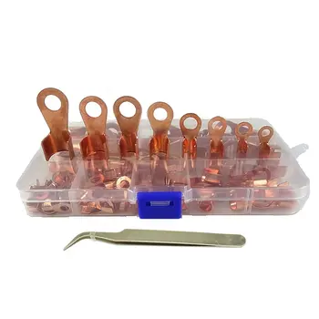 100pcs Open Barrel Copper Crimp Ring Terminal Lugs Assortment Set 10A 20A 200A 300A
100pcs Open Barrel Copper Crimp Ring Terminal Lugs Assortment Set 10A 20A 200A 300A