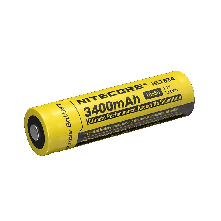 

2016 Nitecore NL1834 NL189 18650 3400mAh 3.7V Rechargeable Li-ion battery Free shipping