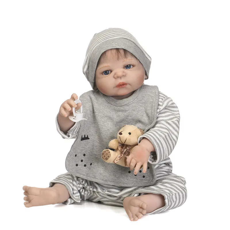 NPK 23" Full Body Silicone Reborn Baby boy reborn doll toy bathe Play House dolls modeling reborn bonecas kids gift doll toy
NPK 23" Full Body Silicone Reborn Baby boy reborn doll toy bathe Play House dolls modeling reborn bonecas kids gift doll toy