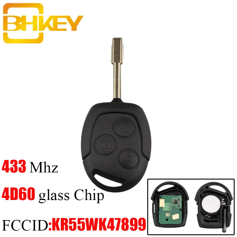 BHKEY 3Buttons Replacement Remote Car Key Fob Transponder Chip 4D60 433Mhz For Ford Mondeo Focus Transit Full Complete Key
BHKEY 3Buttons Replacement Remote Car Key Fob Transponder Chip 4D60 433Mhz For Ford Mondeo Focus Transit Full Complete Key