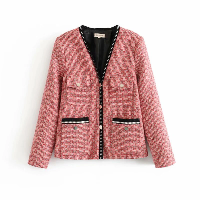 RR Autumn Flowers Woolen Jackets Women Fashion V Neck Pockets Coats Women Elegant Buttons Jackets Tops Female FR01
RR Autumn Flowers Woolen Jackets Women Fashion V Neck Pockets Coats Women Elegant Buttons Jackets Tops Female FR01