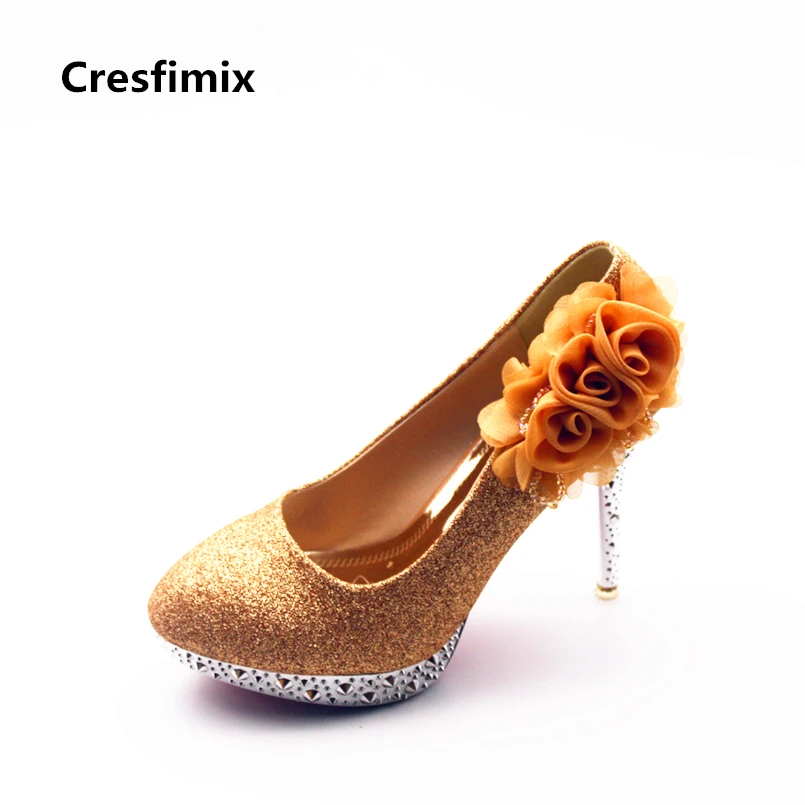 Cresfimix femmes hauts talons women fashion gloden super 10cm high heel pumps lady cute comfortable slip on wedding high heels
Cresfimix femmes hauts talons women fashion gloden super 10cm high heel pumps lady cute comfortable slip on wedding high heels