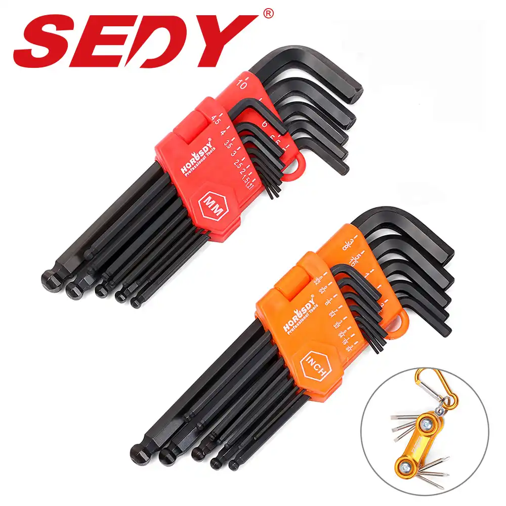 Folding Allen Key Set Flat Head Hexagon Screwdriver Hex Key Multi Repair Tool L