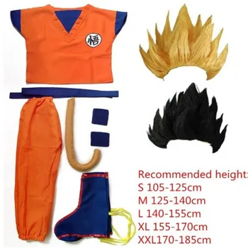 Adult Kids Dragon Ball Z Clothes Suit Son Goku Cosplay Costumes Top+Pant+Belt+Tail+wrister+Wig 6 SIZE Children's Day Gift S-2XL
Adult Kids Dragon Ball Z Clothes Suit Son Goku Cosplay Costumes Top+Pant+Belt+Tail+wrister+Wig 6 SIZE Children's Day Gift S-2XL
