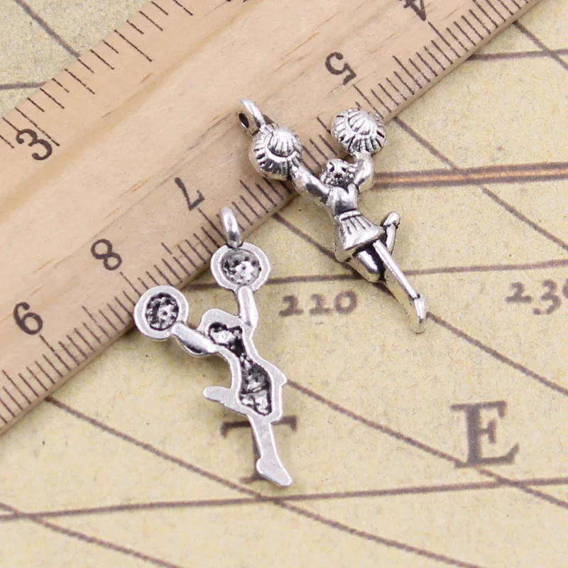 12pcs/lot Charms cheer girl cheerleader 29x14mm Antique Silver Pendants Making DIY Handmade Tibetan Finding Jewelry for Bracelet
12pcs/lot Charms cheer girl cheerleader 29x14mm Antique Silver Pendants Making DIY Handmade Tibetan Finding Jewelry for Bracelet