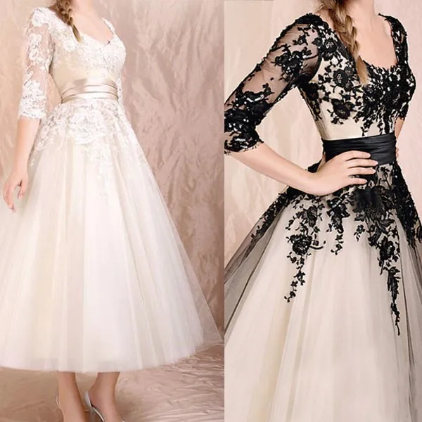 2015 Hot Sale Sweetangel Vintage Black Or Champagne Lace Wedding Dress Half Sleeve Short Elegant Bridal Gowns Vestidos De Curto
2015 Hot Sale Sweetangel Vintage Black Or Champagne Lace Wedding Dress Half Sleeve Short Elegant Bridal Gowns Vestidos De Curto