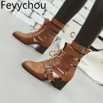 Women Sandals High Heels Pu Lace Up Round Toe Thick Heel 2019 New Sexy Fashion Spring Summer Party Wedding Brown Big Size 34-43
Women Sandals High Heels Pu Lace Up Round Toe Thick Heel 2019 New Sexy Fashion Spring Summer Party Wedding Brown Big Size 34-43
