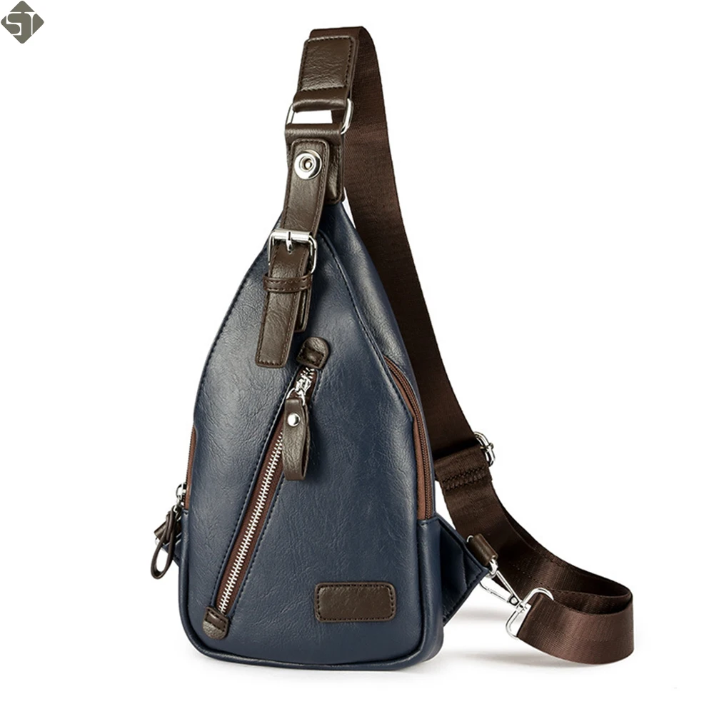 Brand Leather Men's Fashion Crossbody Bag Theftproof Button Open Leather Chest Bags Men Shoulder Bags Chest Waist Pack
Brand Leather Men's Fashion Crossbody Bag Theftproof Button Open Leather Chest Bags Men Shoulder Bags Chest Waist Pack