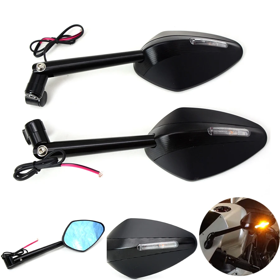 Motorcycle Integrated Turn Signal Mirrors Side Rearview Mirror Front Back LED Universal For SUZUKI GSXR1000 GSX-R GSXR 600 750
Motorcycle Integrated Turn Signal Mirrors Side Rearview Mirror Front Back LED Universal For SUZUKI GSXR1000 GSX-R GSXR 600 750