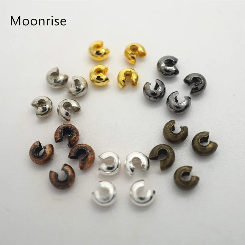 100Pcs 3mm Open Crimp Beads Covers Knot Beads End Tips For Jewelry Making Silver&Gold&Rhodium&Bronze&Copper Plated Lead Free
100Pcs 3mm Open Crimp Beads Covers Knot Beads End Tips For Jewelry Making Silver&Gold&Rhodium&Bronze&Copper Plated Lead Free