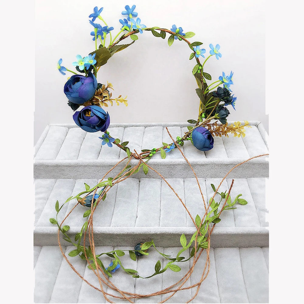 New Romantic Handmade Woman Girls Artificial Flower Headband Party Wedding Fabric Flower Wreath Hair Flower Crown Blue Garland
New Romantic Handmade Woman Girls Artificial Flower Headband Party Wedding Fabric Flower Wreath Hair Flower Crown Blue Garland