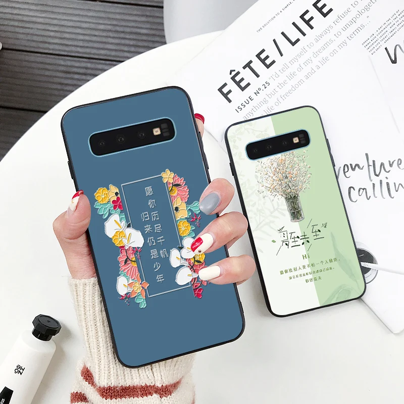 Blue Classic Silicone Case For Samsung Galaxy S6 S7 Edge S8 S9 S10 Plus 3D Relief Cloth Bag Back Cover For Samsung S10 Lite S10E
Blue Classic Silicone Case For Samsung Galaxy S6 S7 Edge S8 S9 S10 Plus 3D Relief Cloth Bag Back Cover For Samsung S10 Lite S10E