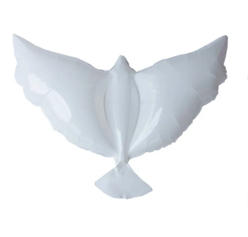 Image Wholesale 200pcs Helium party birds balloon white dove bird balloon eco friendly flying pigeons foil baloes