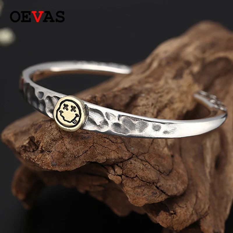 Thai silver trend smiley couple bangles Fashion brand 925 Sterling silver Bangle for women S925 silver Jewelry men Bracelet
Thai silver trend smiley couple bangles Fashion brand 925 Sterling silver Bangle for women S925 silver Jewelry men Bracelet