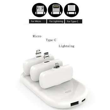 Portable Power Bank Charger1 Charging Station And 3Charging Packs Lighting Micro-USB USB Type-C Mobile External Battery
Portable Power Bank Charger1 Charging Station And 3Charging Packs Lighting Micro-USB USB Type-C Mobile External Battery