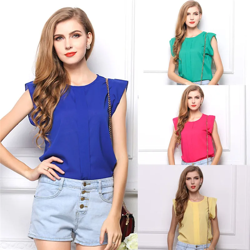 Women O-Neck Sleeveless Pure Color Vest Fashion Chiffon Tops T-Shirt (Only For Dropship, Others Won't Ship It Out) jun1918
Women O-Neck Sleeveless Pure Color Vest Fashion Chiffon Tops T-Shirt (Only For Dropship, Others Won't Ship It Out) jun1918