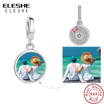 ELESHE Forever Round Dangle Charm with Clear CZ 925 Sterling Silver Customize Photo Fine Beads Fit Original Bracelet DIY Jewelry
ELESHE Forever Round Dangle Charm with Clear CZ 925 Sterling Silver Customize Photo Fine Beads Fit Original Bracelet DIY Jewelry