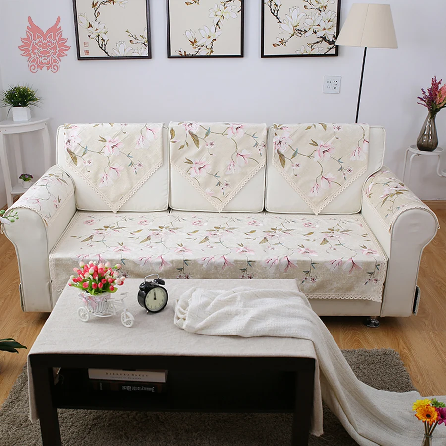 Pastoral style high grade beige white floral embroidery chenille sofa cover lace decor slipcovers canape SP3465 FREE SHIPPING
Pastoral style high grade beige white floral embroidery chenille sofa cover lace decor slipcovers canape SP3465 FREE SHIPPING