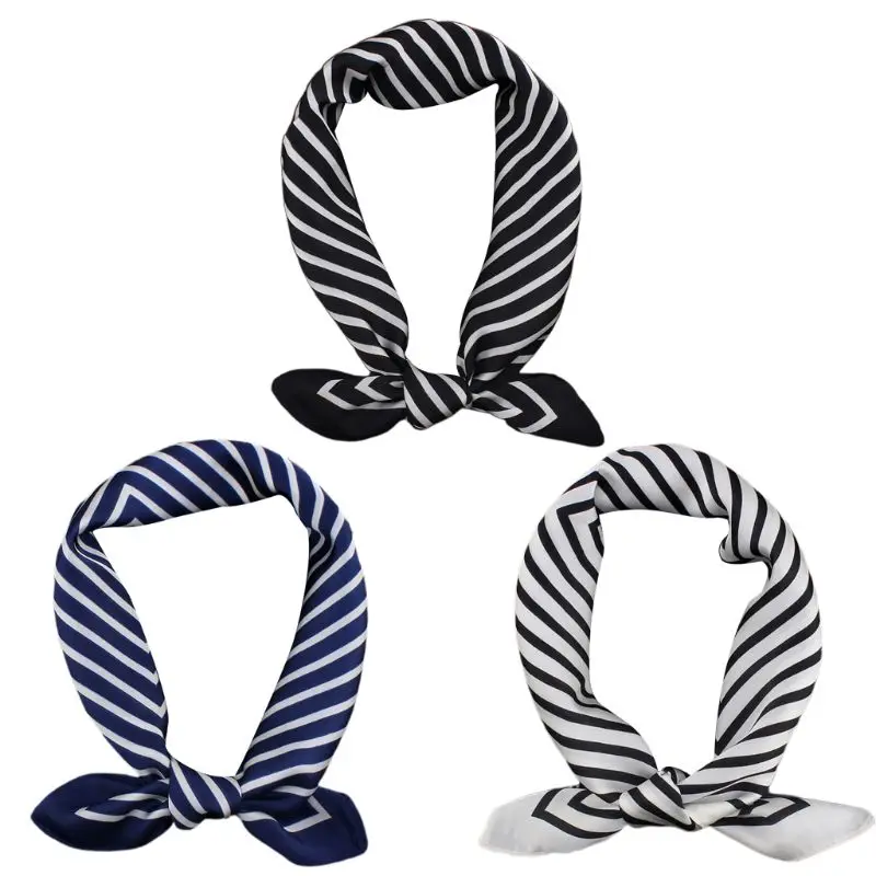 55x55cm Women Vintage Geometric Striped Square Neck Scarf Office Lady Imitation Silk Decorative Neckerchief Bandana Headwrap
55x55cm Women Vintage Geometric Striped Square Neck Scarf Office Lady Imitation Silk Decorative Neckerchief Bandana Headwrap