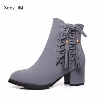 Spring Autumn Winter Women Ankle Boots Booties Square High Heels Shoes Woman Short Boots High Quality Plus Size 34-40 41 42 43
Spring Autumn Winter Women Ankle Boots Booties Square High Heels Shoes Woman Short Boots High Quality Plus Size 34-40 41 42 43