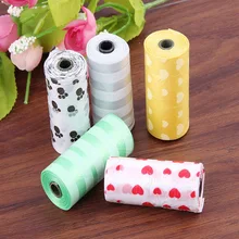 Behogar 10 יח'\סט צבעוני תינוק חיתולי חיתול נטוש חיות מחמד קקי שקיות כלב חתול Carrier האשפה פסולת תיק לנקות מילוי לחמניות(China)