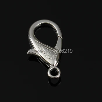 LINSOIR 50pcs/lot 30*18mm Metal Alloy Lobster Clasps Hooks Silver Color End Clasps Connector For DIY Jewelry Findings F112
LINSOIR 50pcs/lot 30*18mm Metal Alloy Lobster Clasps Hooks Silver Color End Clasps Connector For DIY Jewelry Findings F112