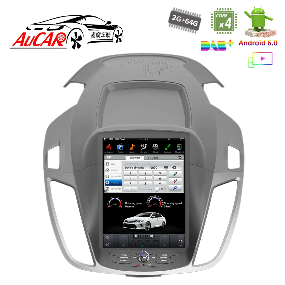 Система мультимедийная Автомобильная 2 din Android 8 1 10 4 дюйма GPS для Ford Kuga Escape 2013