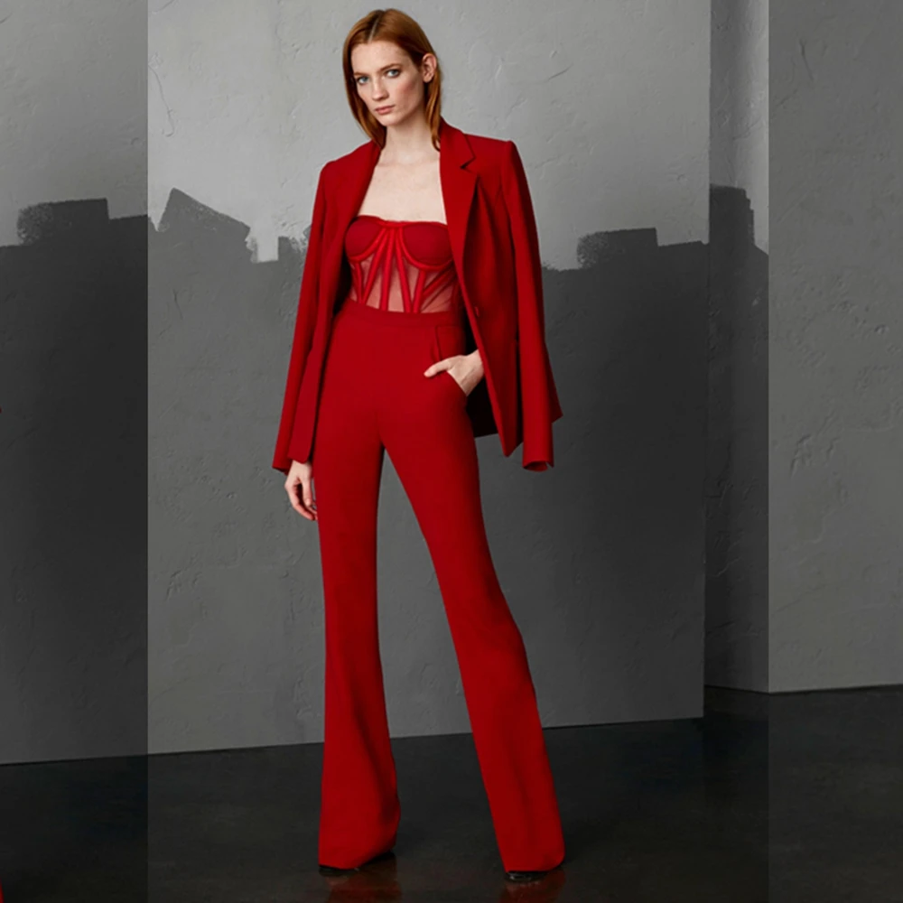 2019 Newest Two Pieces Red Coat&Jumpsuit Long Sleeve Sexy Bodycon Fashion Women Hollow Out Celebrity Wedding Party Verano Club
2019 Newest Two Pieces Red Coat&Jumpsuit Long Sleeve Sexy Bodycon Fashion Women Hollow Out Celebrity Wedding Party Verano Club