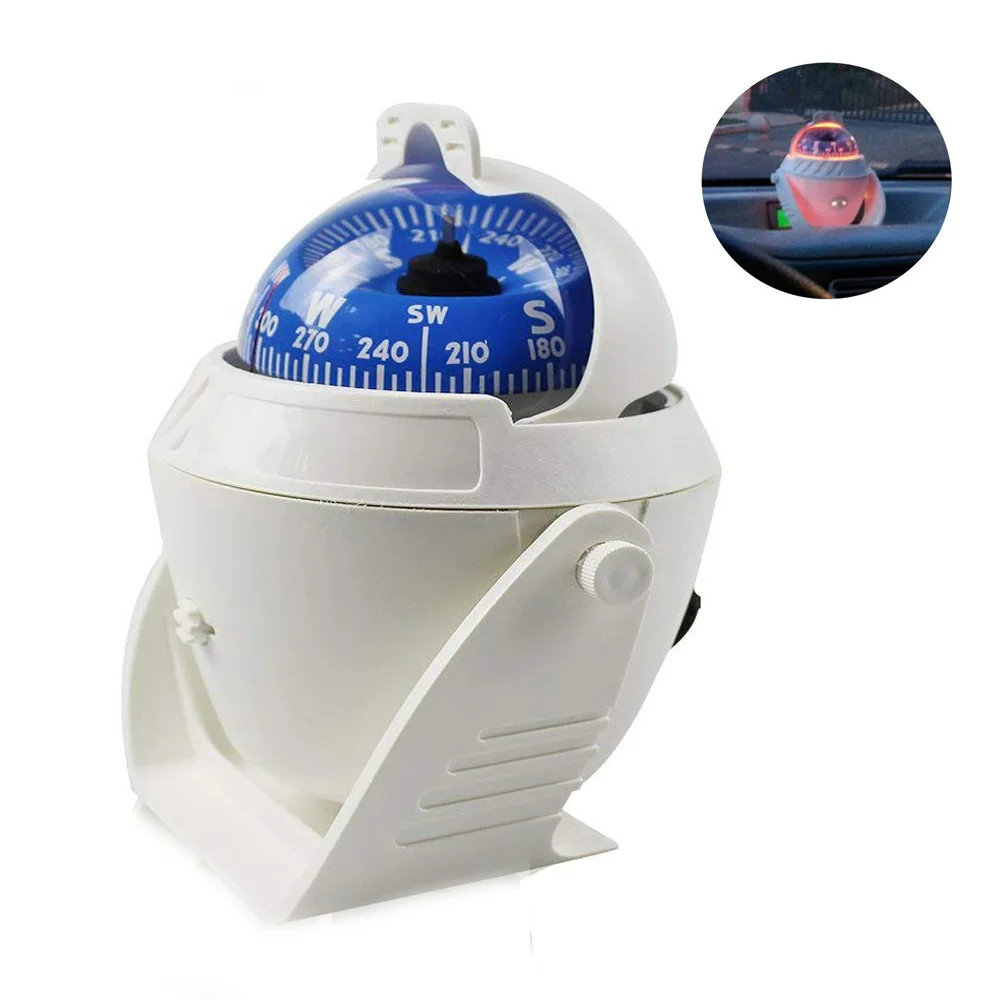 High Precision Marine Pivoting Compass Adjustable Boat Car Navigational Positioning Compass with LED Light
High Precision Marine Pivoting Compass Adjustable Boat Car Navigational Positioning Compass with LED Light