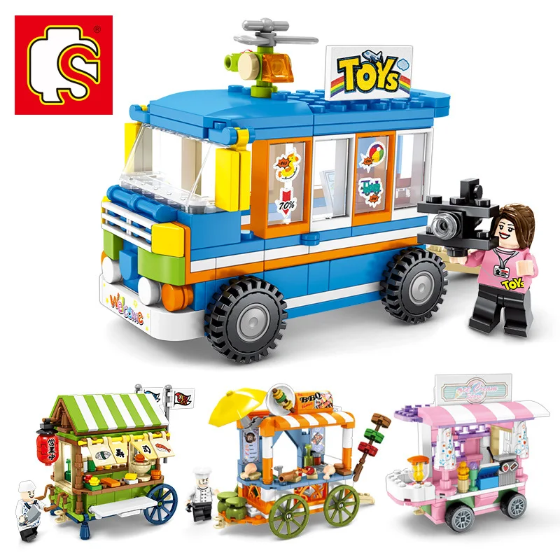 Genuine Senbao building blocks Street View series mobile sales car compatible with legoings puzzle spelling insert diy small toy
Genuine Senbao building blocks Street View series mobile sales car compatible with legoings puzzle spelling insert diy small toy