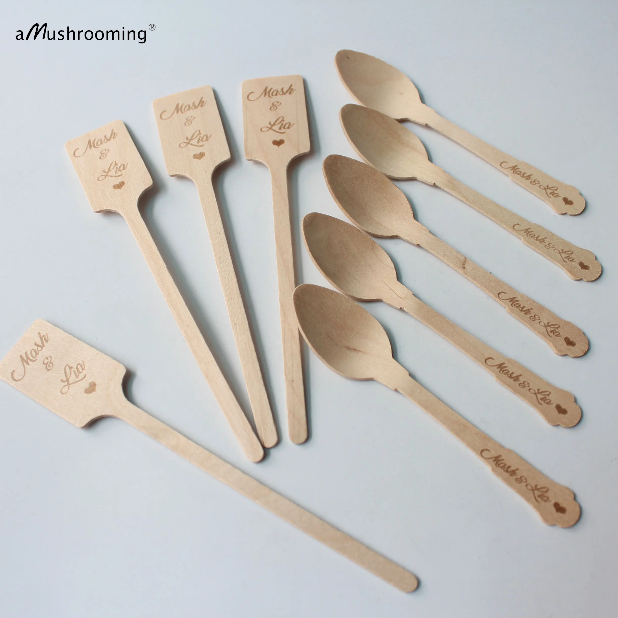 x100 Personalized Swizzle Stirrers Dessert Spoons with Monogram and Heart Wedding Reception Signature Cocktails
x100 Personalized Swizzle Stirrers Dessert Spoons with Monogram and Heart Wedding Reception Signature Cocktails