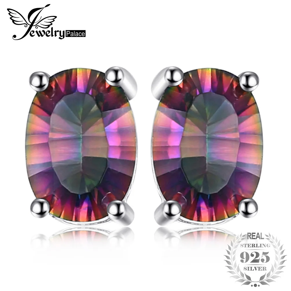 Brand New Hot Sale 3.6ct Genuine Rainbow Fire Mystic Topaz Oval Earrings Stud For Women Solid 925 Sterling Silver Set
Brand New Hot Sale 3.6ct Genuine Rainbow Fire Mystic Topaz Oval Earrings Stud For Women Solid 925 Sterling Silver Set