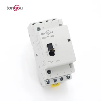 4P 25A 4NO 400V 50/60HZ Din rail Household AC Modular contactor with Manual Control Switch
4P 25A 4NO 400V 50/60HZ Din rail Household AC Modular contactor with Manual Control Switch