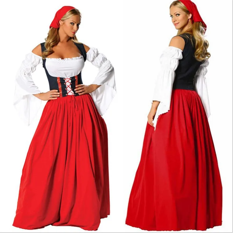 Takerlama Oktoberfest Beer Festival October Red Maid Peasant Skirt Dress Apron Blouse Gown German Wench Costume Fancy Dress
Takerlama Oktoberfest Beer Festival October Red Maid Peasant Skirt Dress Apron Blouse Gown German Wench Costume Fancy Dress