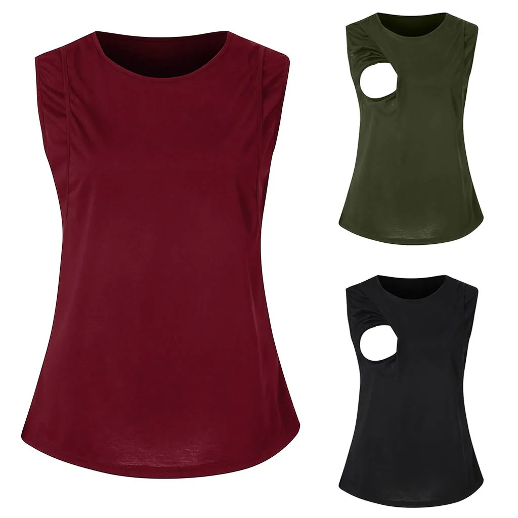 Summer Women's Maternity Vest Sleeveless Nursing Side Open Breastfeeding Summer Tank Tops pregnancy shirt Clothes camiseta 2019
Summer Women's Maternity Vest Sleeveless Nursing Side Open Breastfeeding Summer Tank Tops pregnancy shirt Clothes camiseta 2019