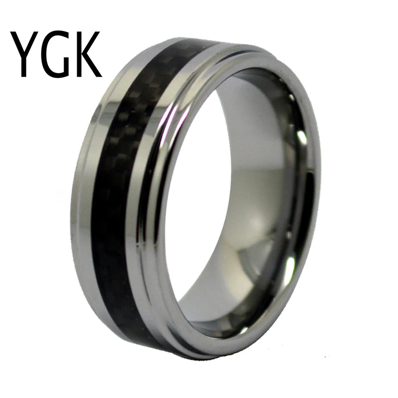 YGK Wedding Jewelry Silver Step Black Fiber Ring New Tungsten Rings for Men's Bridegroom Wedding Engagement Anniversary Ring
YGK Wedding Jewelry Silver Step Black Fiber Ring New Tungsten Rings for Men's Bridegroom Wedding Engagement Anniversary Ring