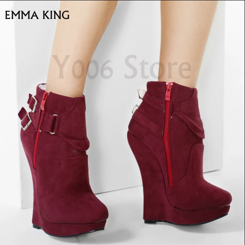 Lace-UP Super High Heel Ankle Boots For Women Waterproof Platform Wedge Booties Punk Martin Botas Mujer Heels Ladies Shoes Woman
Lace-UP Super High Heel Ankle Boots For Women Waterproof Platform Wedge Booties Punk Martin Botas Mujer Heels Ladies Shoes Woman