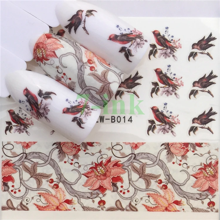 Water Transfer stickers for nail art red Vine flower Magpie bird Decals Manicure Decor Nail Wraps Decals
Water Transfer stickers for nail art red Vine flower Magpie bird Decals Manicure Decor Nail Wraps Decals