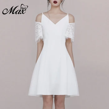 Max Spri 2019 Summer New Collection Vestidos V Neck Cold Shoulder Short Lace Sleeves A Line Women Party Dress
Max Spri 2019 Summer New Collection Vestidos V Neck Cold Shoulder Short Lace Sleeves A Line Women Party Dress