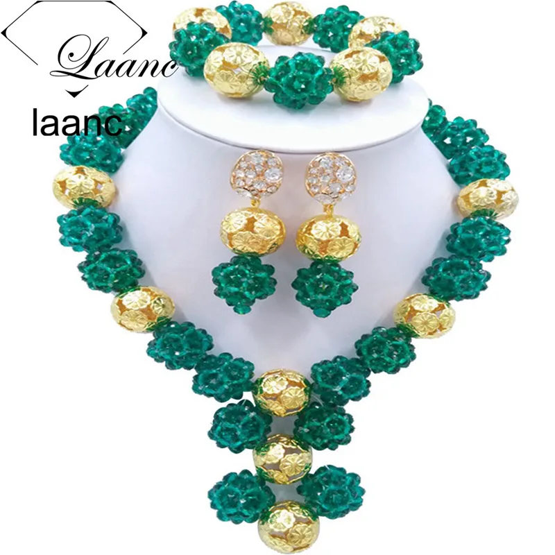 Laanc New Arrived Army Green African Beads Jewelry Set for Women Necklace and Earrings Sets CB1R011
Laanc New Arrived Army Green African Beads Jewelry Set for Women Necklace and Earrings Sets CB1R011