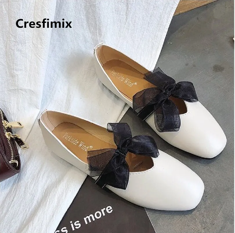 Cresfimix zapatos de mujer women fashion soft pu leather white flat shoes with bow tie lady cute spring & summer shoes c2380
Cresfimix zapatos de mujer women fashion soft pu leather white flat shoes with bow tie lady cute spring & summer shoes c2380