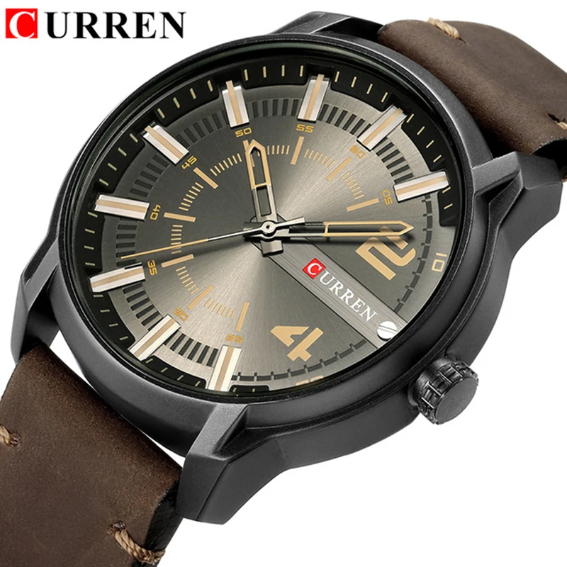 Reloj Hombre CURREN Топ бренд класса люкс модные уникальные кварцевые мужские часы с