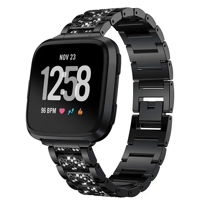 2019 Watchbands Stainless Steel Diamond Bracelet Watch Replacement Band Strap For Fitbit Versa Fashion Luxury Women Watch Bands 
2019 Watchbands Stainless Steel Diamond Bracelet Watch Replacement Band Strap For Fitbit Versa Fashion Luxury Women Watch Bands