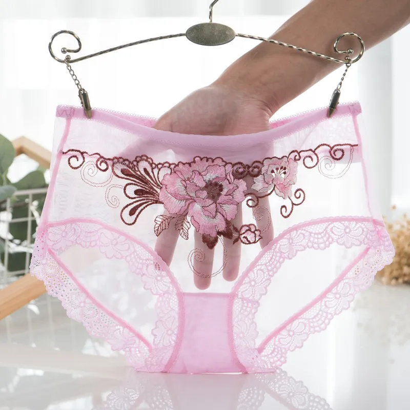 Women Mid Rise Lace Briefs Sexy Mesh Seamless Panties Floral Embroidered Panties Women Underwear
Women Mid Rise Lace Briefs Sexy Mesh Seamless Panties Floral Embroidered Panties Women Underwear