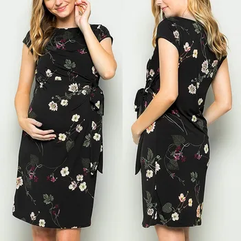 Women's Maternity Short Sleeve Floral Print Bodycon Dress Pregnancy Clothes Hamile Elbise Pregnant Dress Robe Femme Enceinte
Women's Maternity Short Sleeve Floral Print Bodycon Dress Pregnancy Clothes Hamile Elbise Pregnant Dress Robe Femme Enceinte