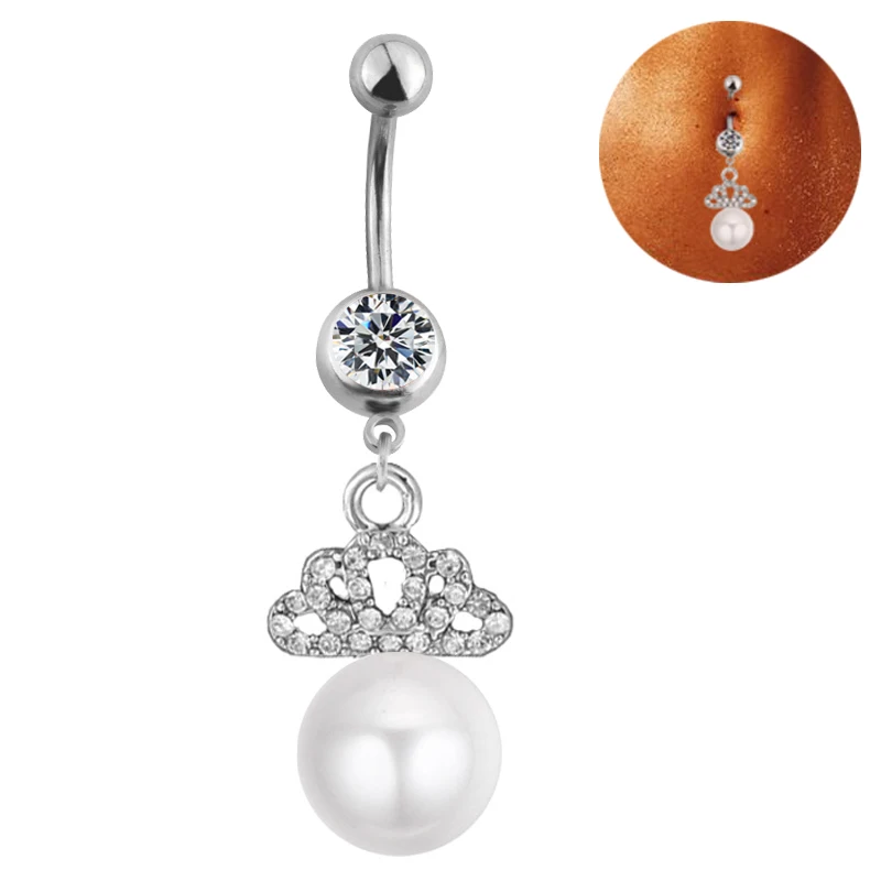 1PC Gold Crown Belly Button Rings Earrings in Navel Body Jewelry Surgical Steel Dangle Belly Rings Belly Piercing Navel Piercing
1PC Gold Crown Belly Button Rings Earrings in Navel Body Jewelry Surgical Steel Dangle Belly Rings Belly Piercing Navel Piercing