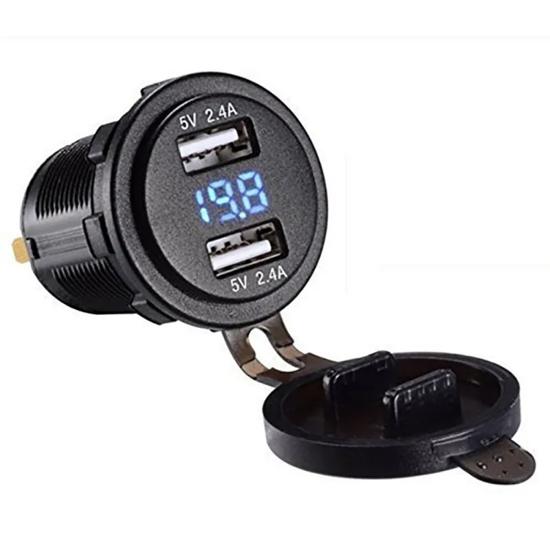 Motorcycle Car USB Charger Socket Voltmeter Car Dual USB Charger Adapter Voltage 4.2A 12V
Motorcycle Car USB Charger Socket Voltmeter Car Dual USB Charger Adapter Voltage 4.2A 12V